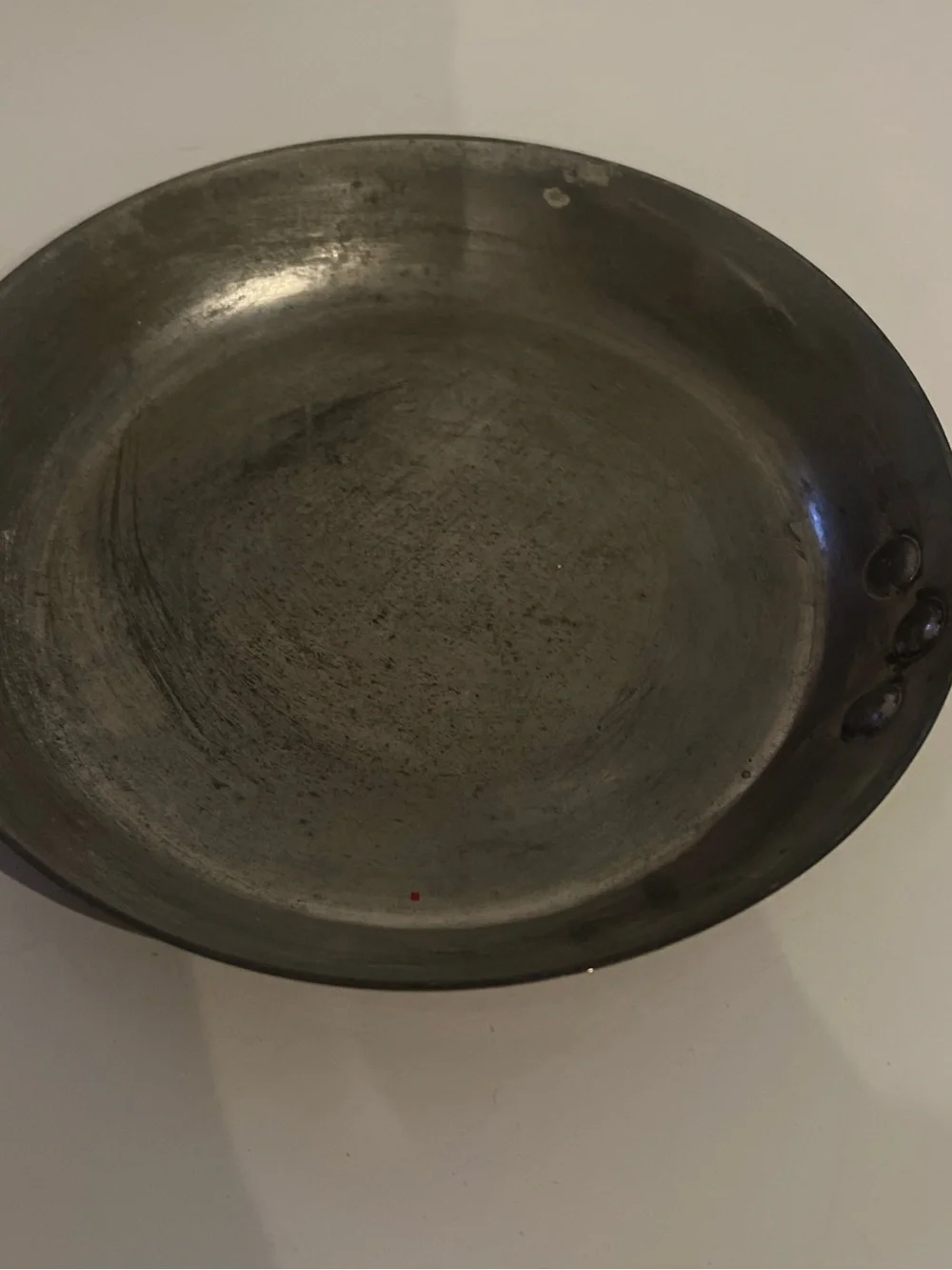 Williams Sonoma 8.5” French Copper Fry Pan Made In France Brass Handle Vintage